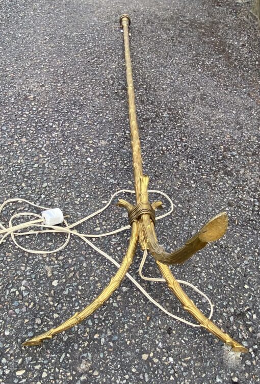 1970′ Gilt Bronze Floor Lamp Maison Bagués Palm Tree Model H 153 cm - Image 6