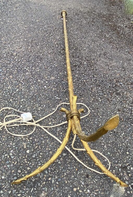 1970′ Gilt Bronze Floor Lamp Maison Bagués Palm Tree Model H 153 cm - Image 5