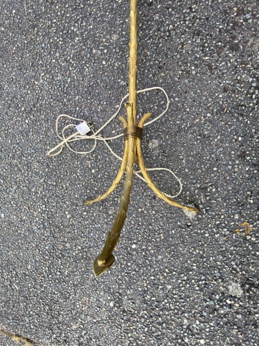 1970′ Gilt Bronze Floor Lamp Maison Bagués Palm Tree Model H 153 cm - Image 3