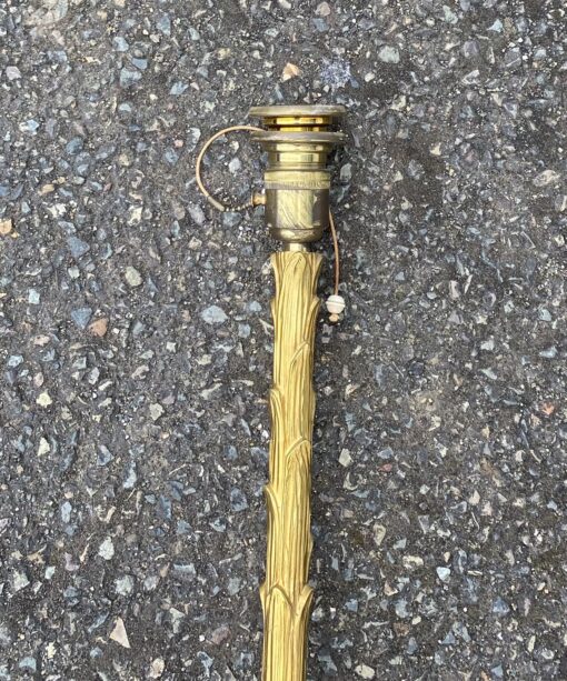 1970′ Gilt Bronze Floor Lamp Maison Bagués Palm Tree Model H 153 cm - Image 2