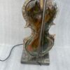 1970/80 Violin Lamp In Bronze And Glass Paste, Sculpture Signed LOHE - Image 12