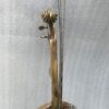 1970/80 Violin Lamp In Bronze And Glass Paste, Sculpture Signed LOHE - Image 9