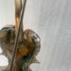1970/80 Violin Lamp In Bronze And Glass Paste, Sculpture Signed LOHE - Image 6
