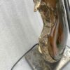 1970/80 Violin Lamp In Bronze And Glass Paste, Sculpture Signed LOHE - Image 5