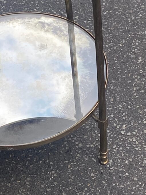 1970′ Bronze Pedestal Table With Gallery Maison Jansen Ø 41.5 H 55 cm - Image 5