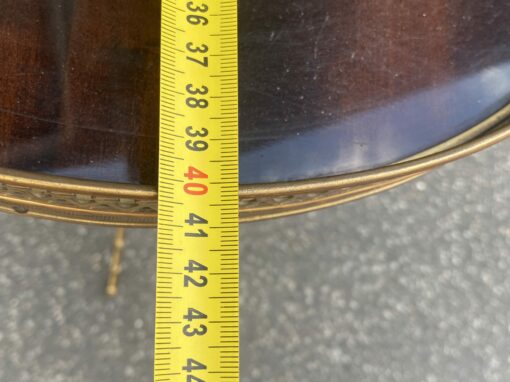 1970′ Bronze Tripod Pedestal Table With Bamboo Model Gallery Maison Baguès - Image 3