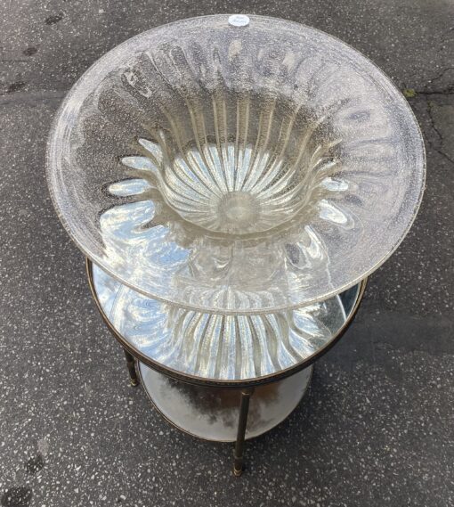 1970 ′ Murano Crystal Cup With Gold Flakes H 26 cm Ø 43 - Image 6