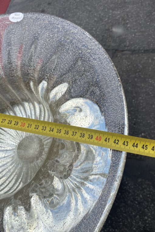 1970 ′ Murano Crystal Cup With Gold Flakes H 26 cm Ø 43 - Image 5