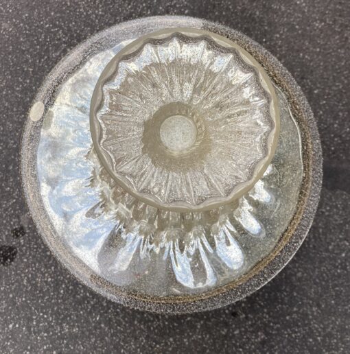 1970 ′ Murano Crystal Cup With Gold Flakes H 26 cm Ø 43 - Image 3