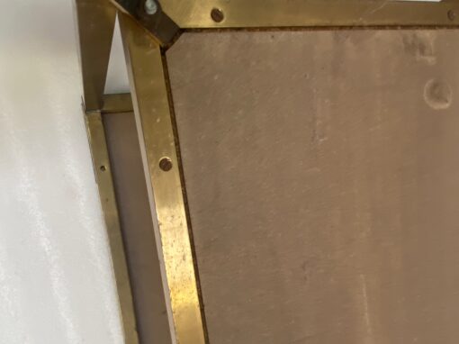 1970′  Side Table At 2 Levels Maison Jansen Orange Melamine Lacquer Trays With Vintage Gold Decors 60 X 30 H 55 cm - Image 5