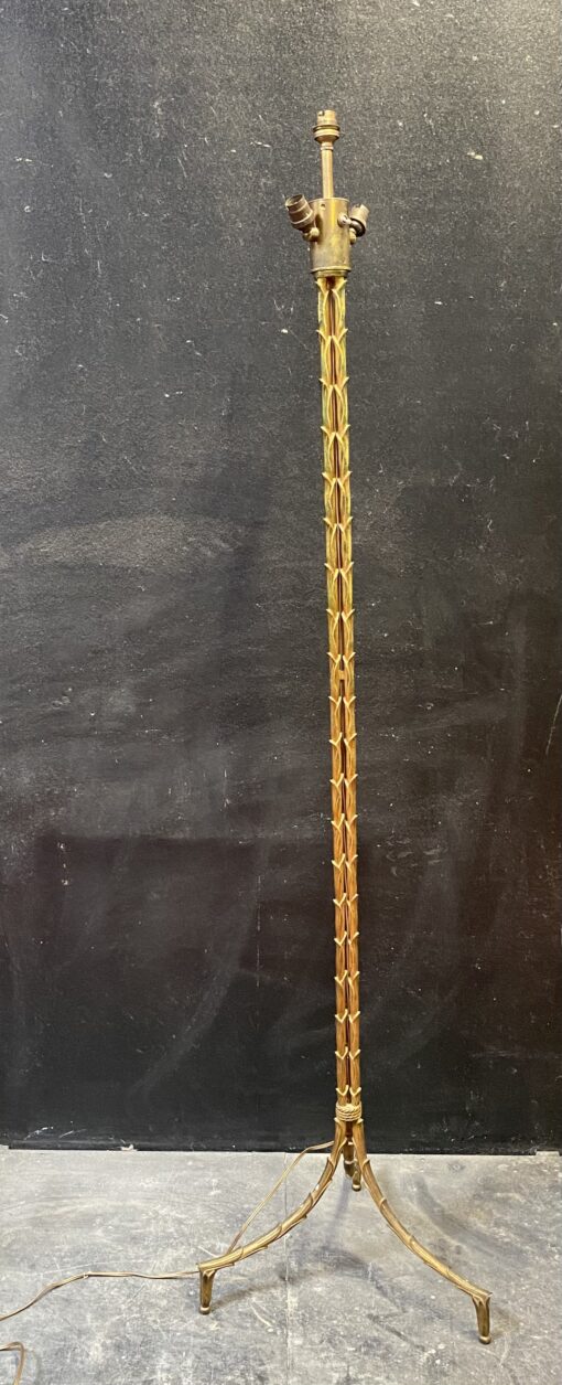 1970′ Gilt Bronze Floor Lamp Maison Bagués Triple Trunk Palm Model H 150 cm - Image 10
