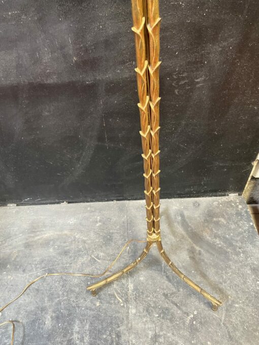 1970′ Gilt Bronze Floor Lamp Maison Bagués Triple Trunk Palm Model H 150 cm - Image 8