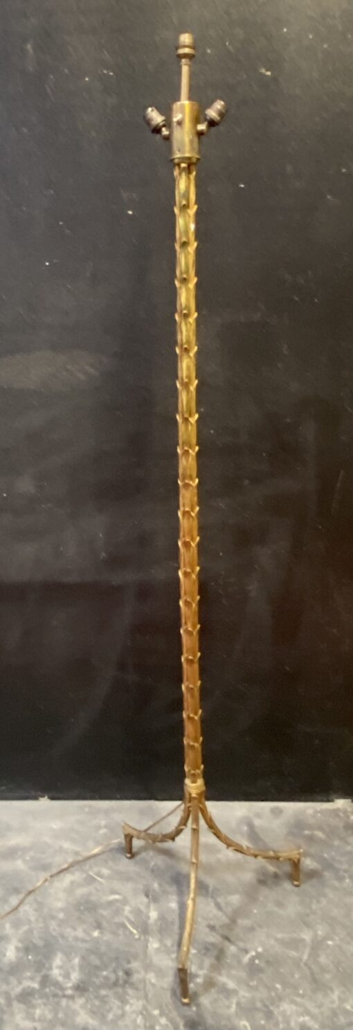 1970′ Gilt Bronze Floor Lamp Maison Bagués Triple Trunk Palm Model H 150 cm