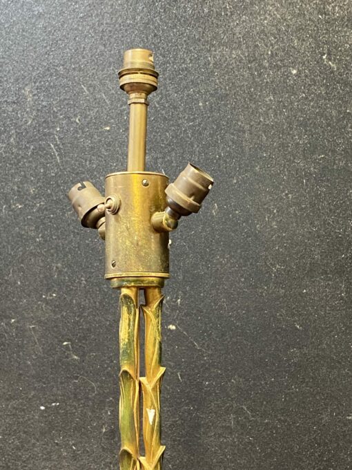 1970′ Gilt Bronze Floor Lamp Maison Bagués Triple Trunk Palm Model H 150 cm - Image 3