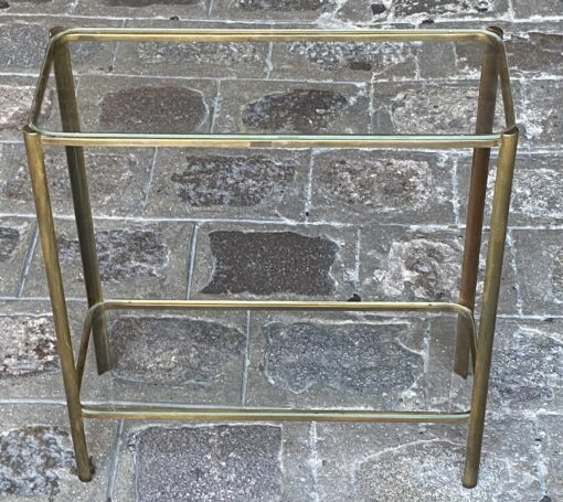 1970′ Bout  De Canapé Jacques QUINET, Pour la Maison MALABERT. Laiton Poli. H : 49 cm L : 46 cm X 19 cm. – Image 7