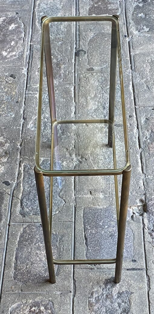 1970′ Bout  De Canapé Jacques QUINET, Pour la Maison MALABERT. Laiton Poli. H : 49 cm L : 46 cm X 19 cm. – Image 5