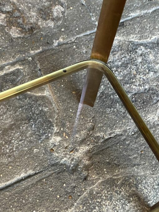 1970′ Bout  De Canapé Jacques QUINET, Pour la Maison MALABERT. Laiton Poli. H : 49 cm L : 46 cm X 19 cm. – Image 2