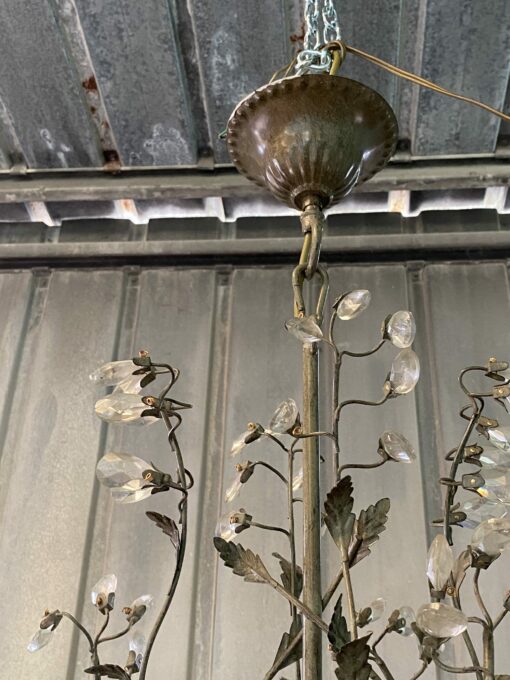 1990′ Maison Baguès Style Chandelier Foliage And Flowers 18 Lights Ø 90 cm H 110 cm - Image 6