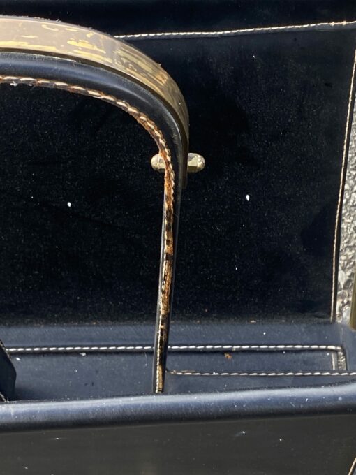 1950/70' Porte Revue Jacques Adnet Cuir Et Bronze Ou Laiton Doré – Image 19