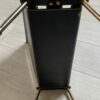 1950/70' Jacques Adnet Magazine Holder Leather And Bronze Or Golden Brass - Image 8