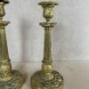 1820/1850 Paire De Bougeoirs Epoque Restauration Decor Végétal – Image 5
