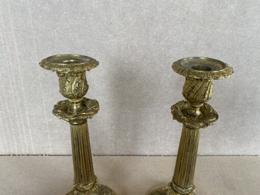 1820/1850 Pair Of Candlesticks  Restoration Period Vegetal Decor - Image 7