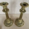 1820/1850 Paire De Bougeoirs Epoque Restauration Decor Végétal