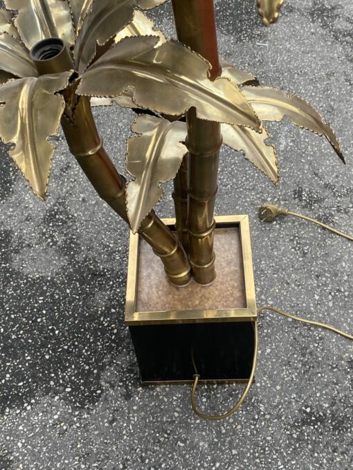 1970′ Palm Tree Floor Lamp, Brass By Barbier, Maison Jansen 3 Heads Brutalist Style H: 100 cm - Image 11