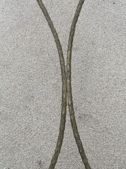 1970 ′ Bronze Coffee Table Palm Tree Model, Maison Charles, Double Arc De Cercle Spacer 106 x 50 x H 42 cm - Image 4