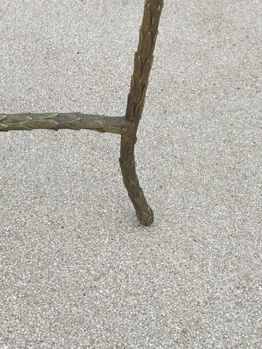1970 ′ Bronze Coffee Table Palm Tree Model, Maison Charles, Double Arc De Cercle Spacer 106 x 50 x H 42 cm - Image 7