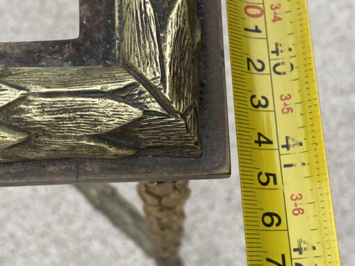 1970 ′ Bronze Coffee Table Palm Tree Model, Maison Charles, Double Arc De Cercle Spacer 106 x 50 x H 42 cm - Image 9