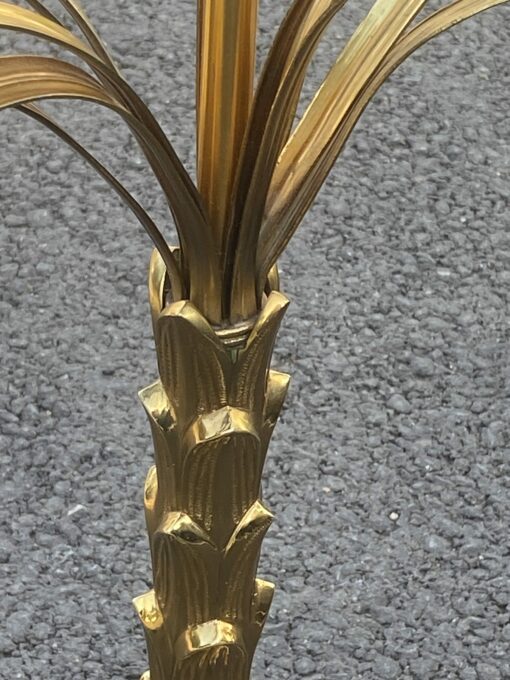 1965′ Maison Charles Palm Tree Lamp In Bronze Signed - Image 10