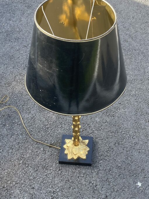 1965′ Maison Charles Palm Tree Lamp In Bronze Signed - Image 7