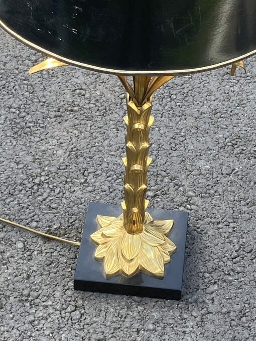 1965′ Maison Charles Palm Tree Lamp In Bronze Signed - Image 6