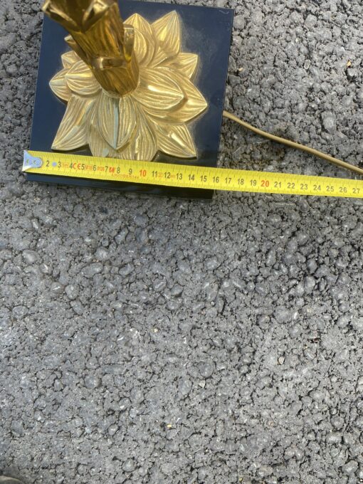 1965′ Maison Charles Palm Tree Lamp In Bronze Signed - Image 3