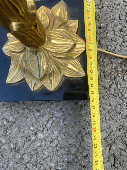 1965′ Maison Charles Palm Tree Lamp In Bronze Signed - Image 2