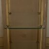 1970′ Maison Baguès Style 3-Tier Shelf Bronze And Glass 34.5 x 34.5 x H 83 cm