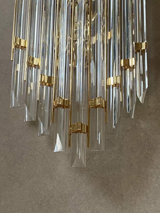 1970/80′ Murano Crystal Wall Lamp H 78.5 X 33 X 13 cm - Image 12