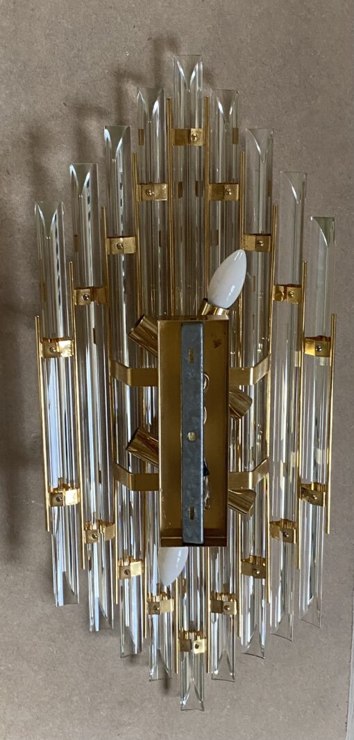 1970/80′ Murano Crystal Wall Lamp H 78.5 X 33 X 13 cm - Image 8