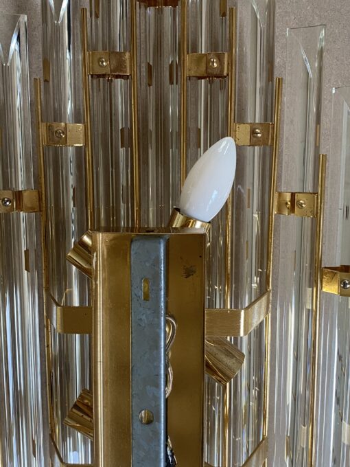 1970/80′ Murano Crystal Wall Lamp H 78.5 X 33 X 13 cm - Image 7