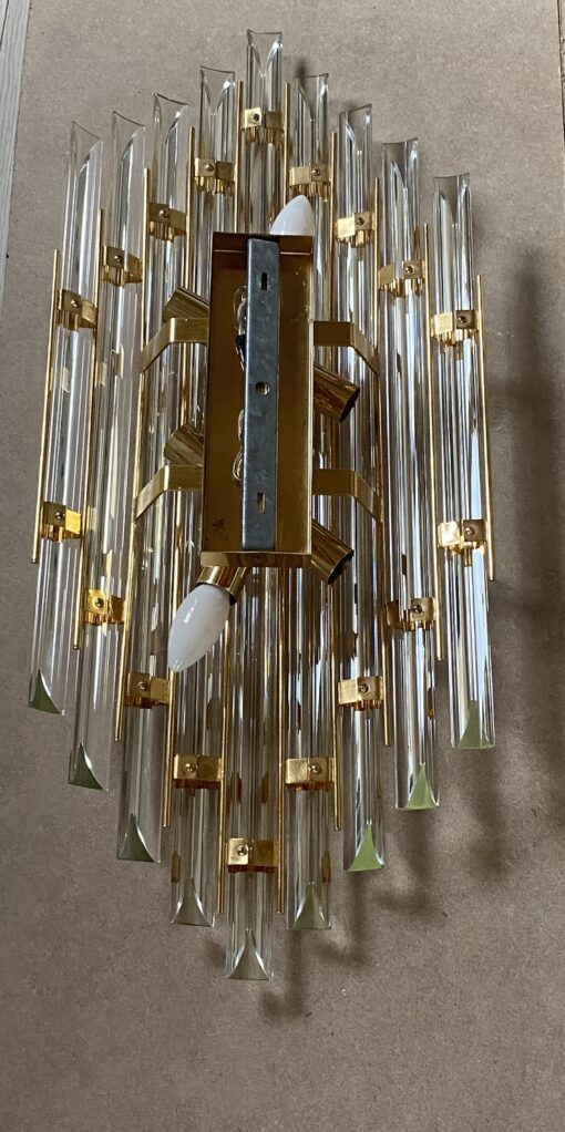 1970/80′ Murano Crystal Wall Lamp H 78.5 X 33 X 13 cm - Image 2