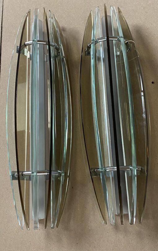 1970/80′ Pair Of Murano Glass Sconces VEGA H 53.5 X 16 X 12 cm - Image 13