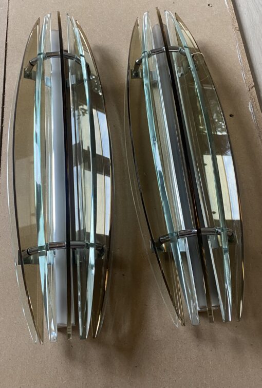 1970/80′ Pair Of Murano Glass Sconces VEGA H 53.5 X 16 X 12 cm - Image 12