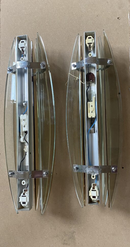 1970/80′ Pair Of Murano Glass Sconces VEGA H 53.5 X 16 X 12 cm - Image 6