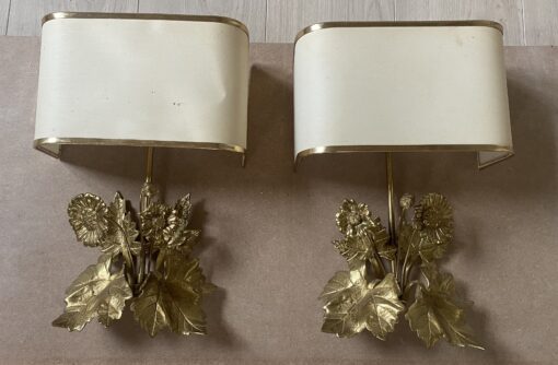 1970′ Pair of Maison Charles Aux Marguerites Sconces