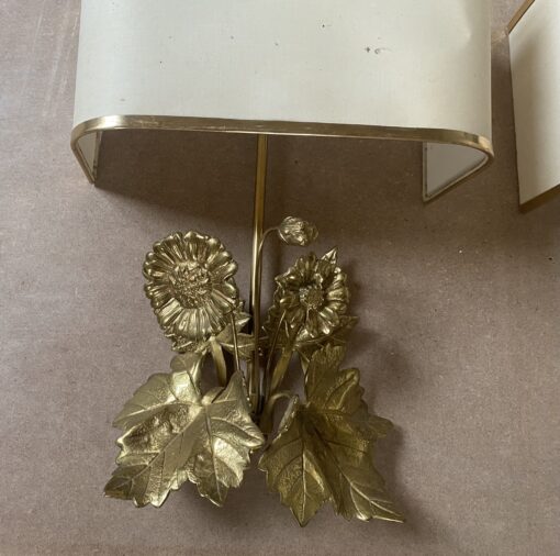 1970′ Pair of Maison Charles Aux Marguerites Sconces - Image 9