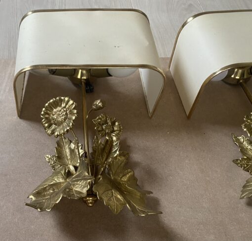 1970′ Pair of Maison Charles Aux Marguerites Sconces - Image 8