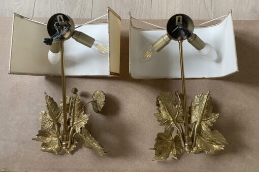 1970′ Pair of Maison Charles Aux Marguerites Sconces - Image 2