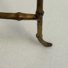 1970′ Guéridon Style Maison Baguès Décor Bambou en Bronze Doré Avec Plateau Verre H 50 Ø 37 cm – Image 11