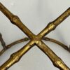 1970′ Guéridon Style Maison Baguès Décor Bambou en Bronze Doré Avec Plateau Verre H 50 Ø 37 cm – Image 9